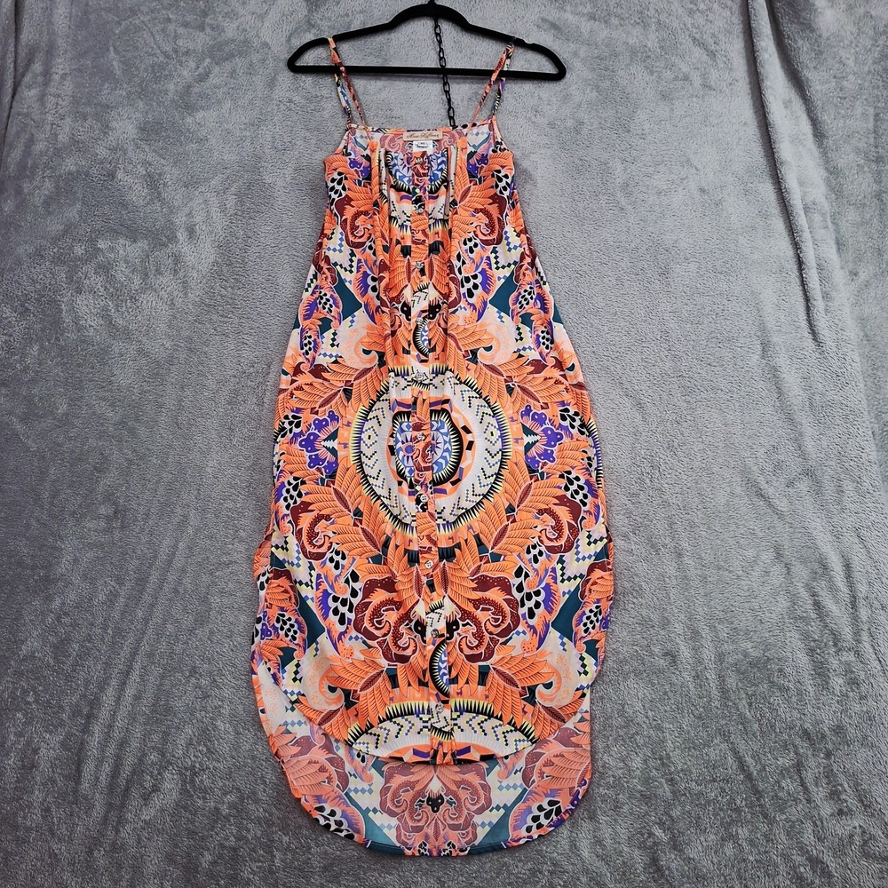 MARA HOFFMAN‎ Dress Womens XS Neon Midi Sundress JUNGLE TRIP Abstract Tropical